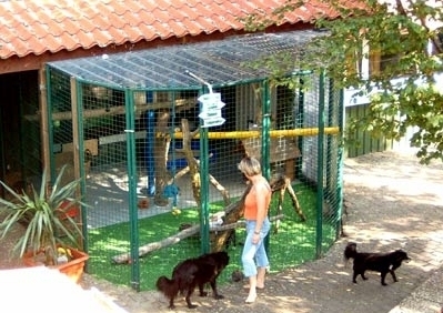 félkör alakú kennel