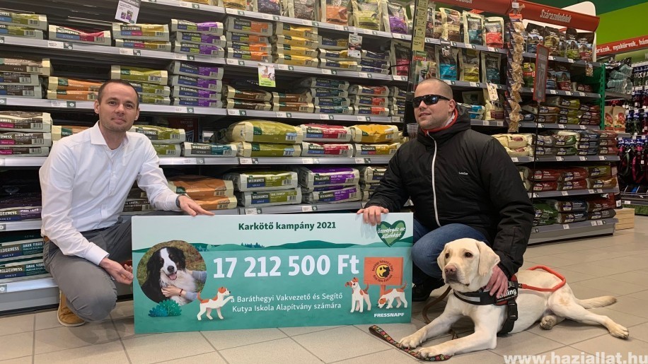A Fressnapf vásárlói ismét bizonyították, hogy az összefogásnak mekkora ereje van: több, mint 17 millió Ft adomány a Baráthegyi Vakvezető Kutya Iskola Alapítványnak (x)