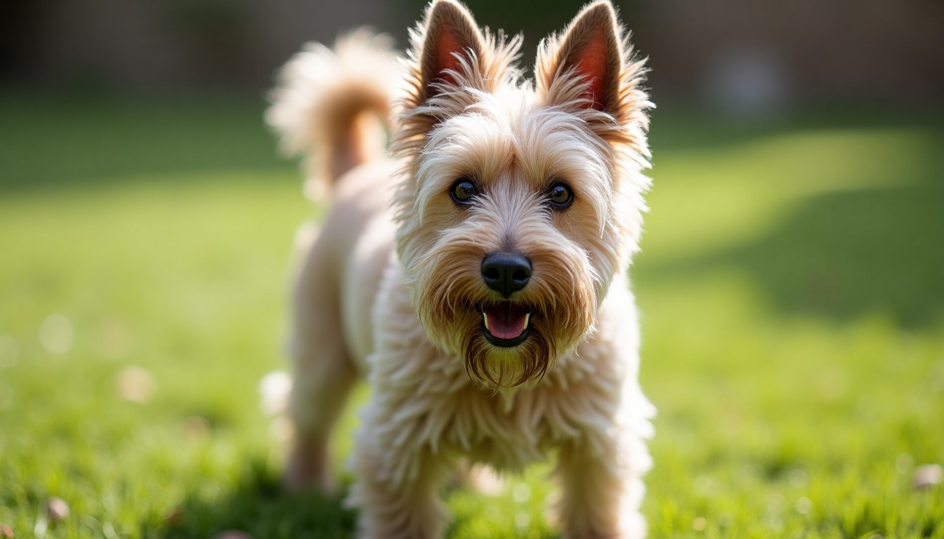 Éber Cairn Terrier figyelése