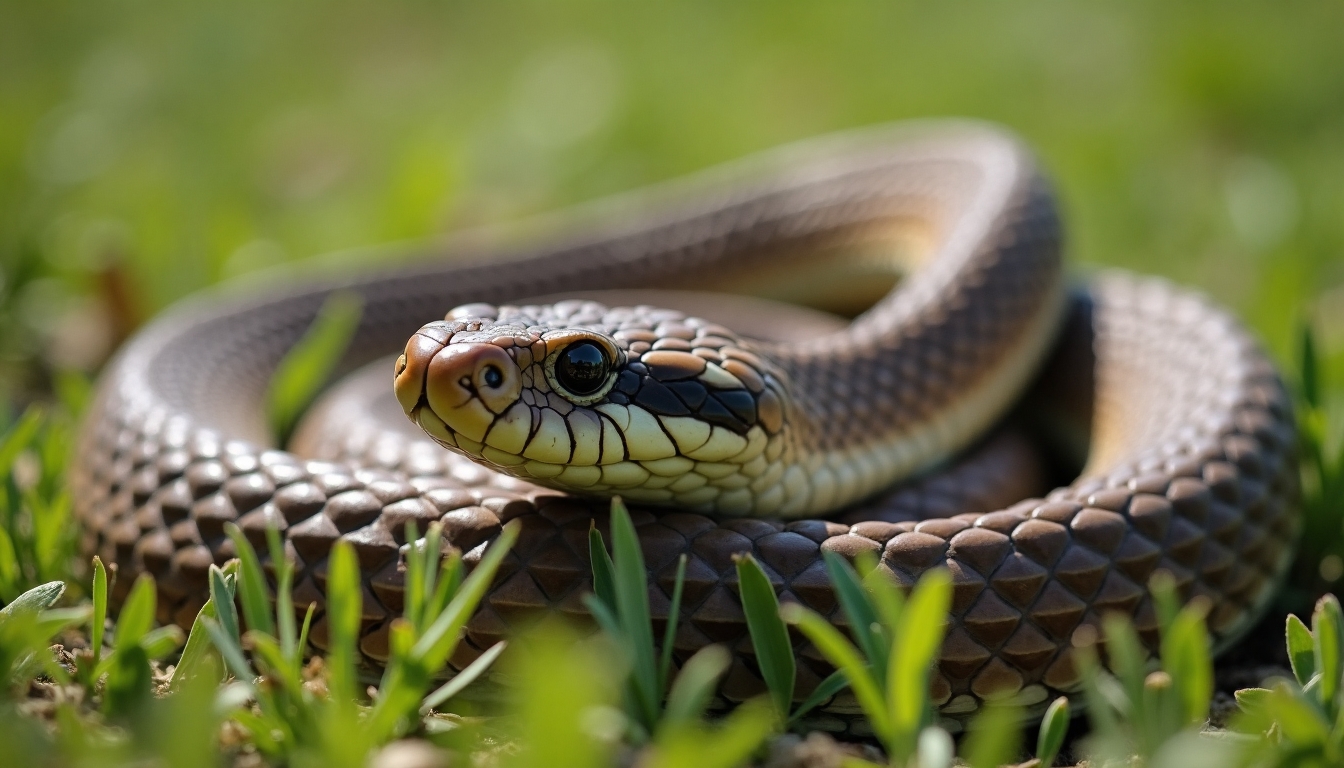 Csörgőkígyó figyelmeztető pózban Csörgőkígyó figyelmeztető pózban