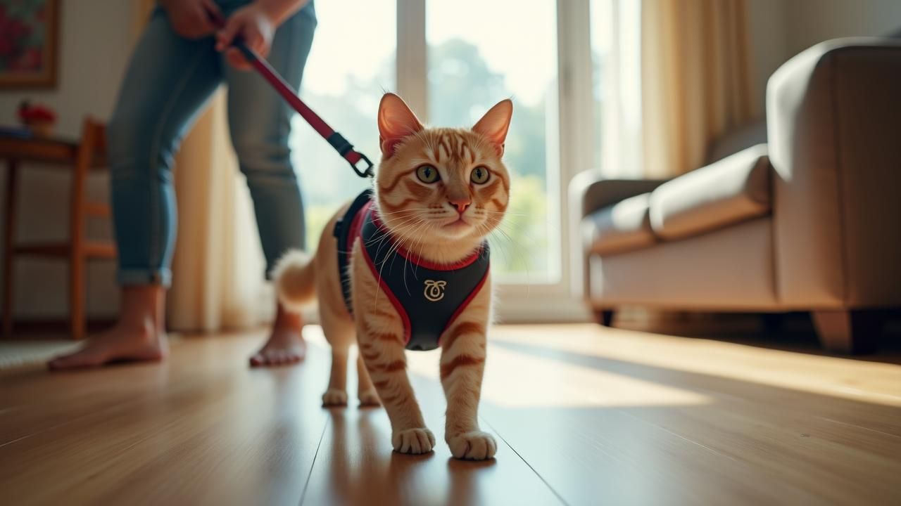 Benti macskasétáltatás otthonosan.